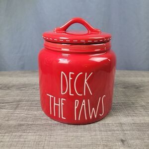 Rae Dunn Artisan Collection Deck the‎ Paws Dog Canister